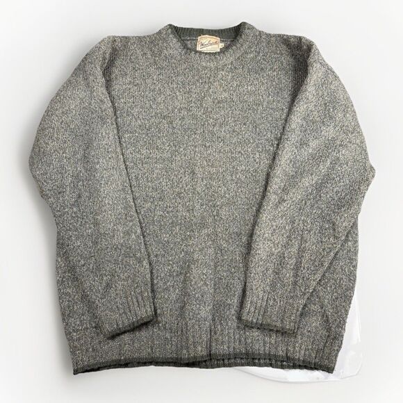 Vintage Woolrich Wool Pullover Sweater Gray Khaki Men’s XL - Picture 2 of 8